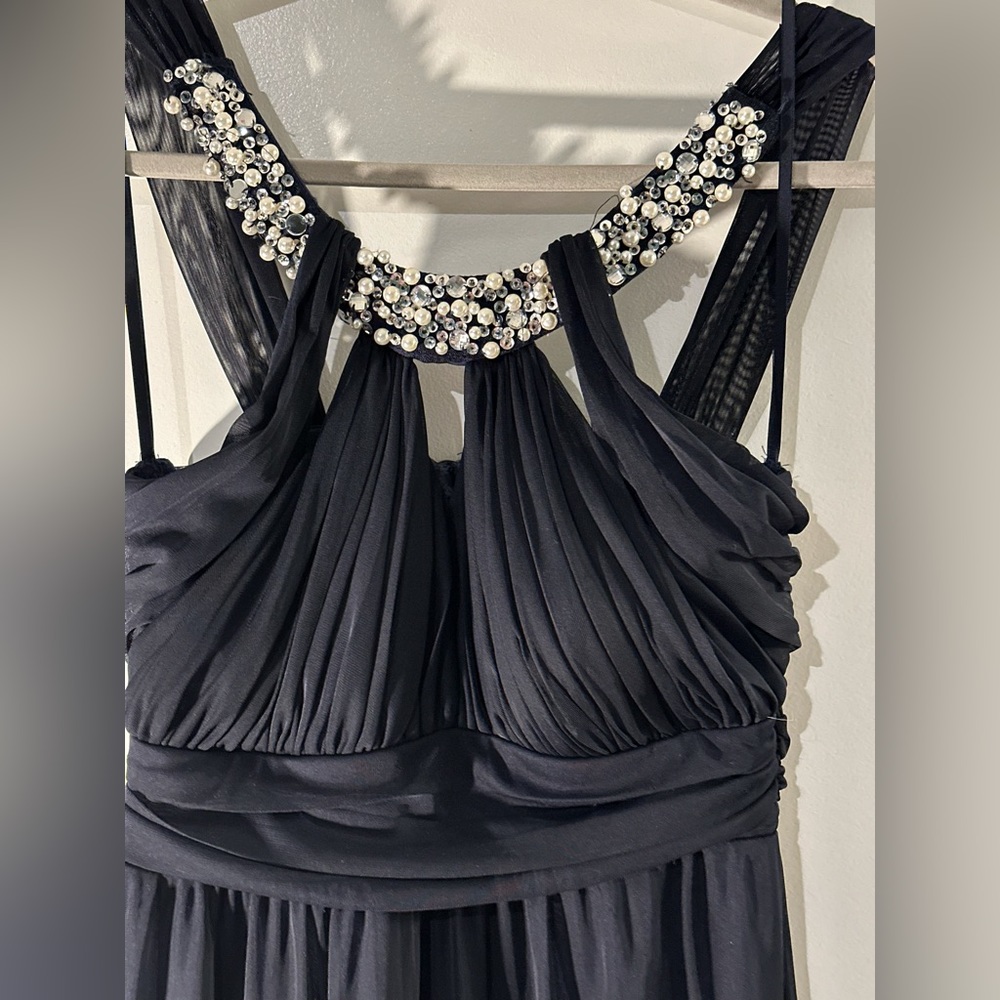 Navy Blue City Triangles Maxi Dress